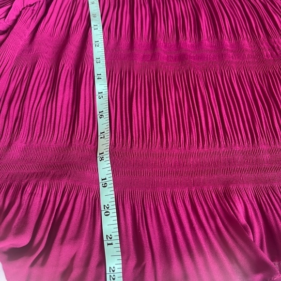 Ted Baker Airlie Pleated Smocking High Neck with Ruffle Top Blouse, Deep Pink, 4 - Picture 10 of 13